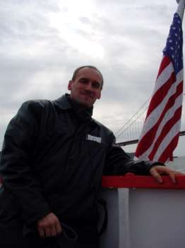 Jürgen Mayer auf dem Boot zur Golden Gate Bridge